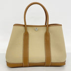 Hermes Tote Bag Garden Party TPM Toile Officier Gold Trench Silver — view 8
