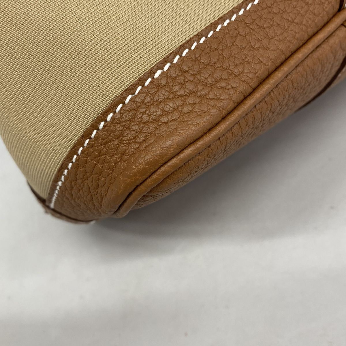 Hermes Tote Bag Garden Party TPM Toile Officier Gold Trench Silver — view 6