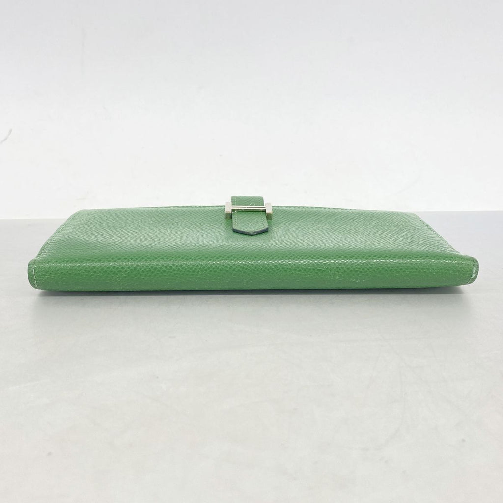 Hermes Wallet Bearn Soufflet Veau Epsom Bamboo Silver — view 2
