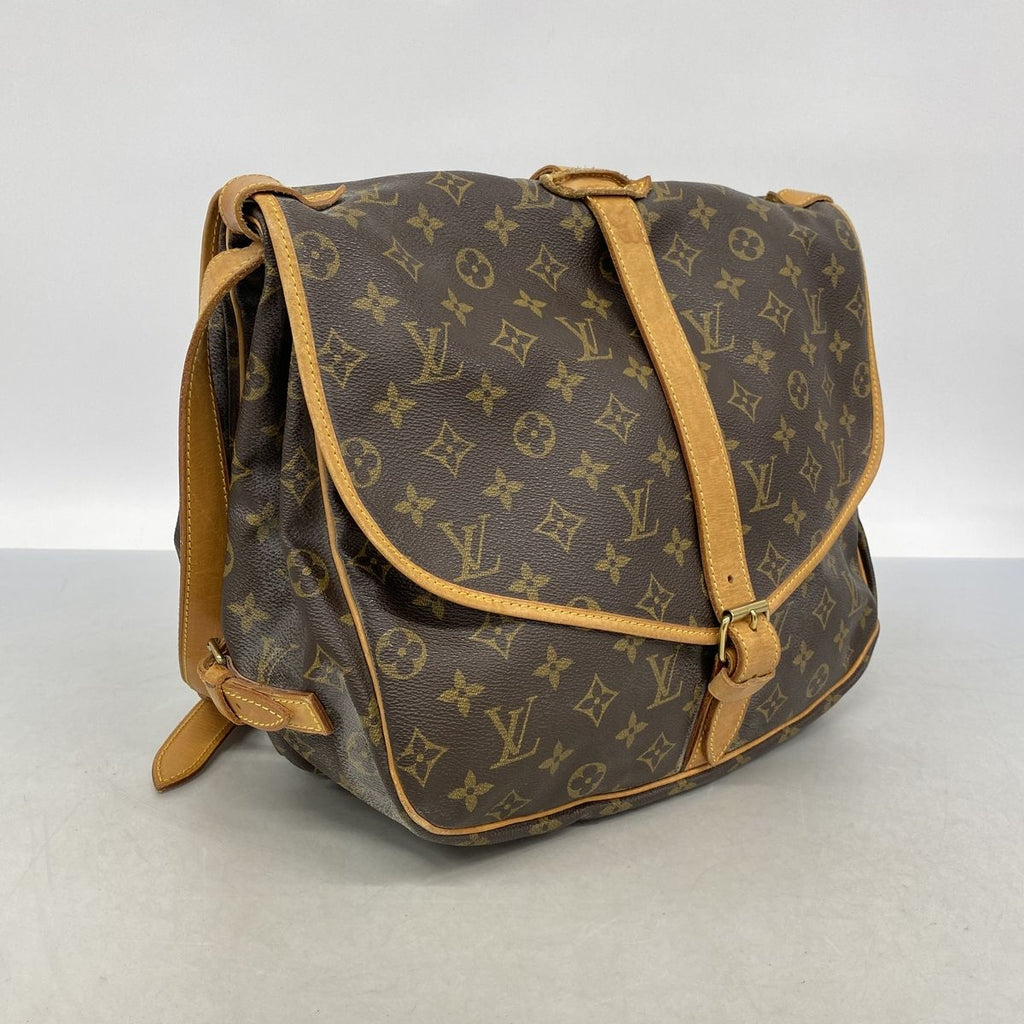 Louis Vuitton Shoulder Bag Monogram Saumur 35 Brown — view 2