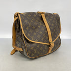 Louis Vuitton Shoulder Bag Monogram Saumur 35 Brown — view 2