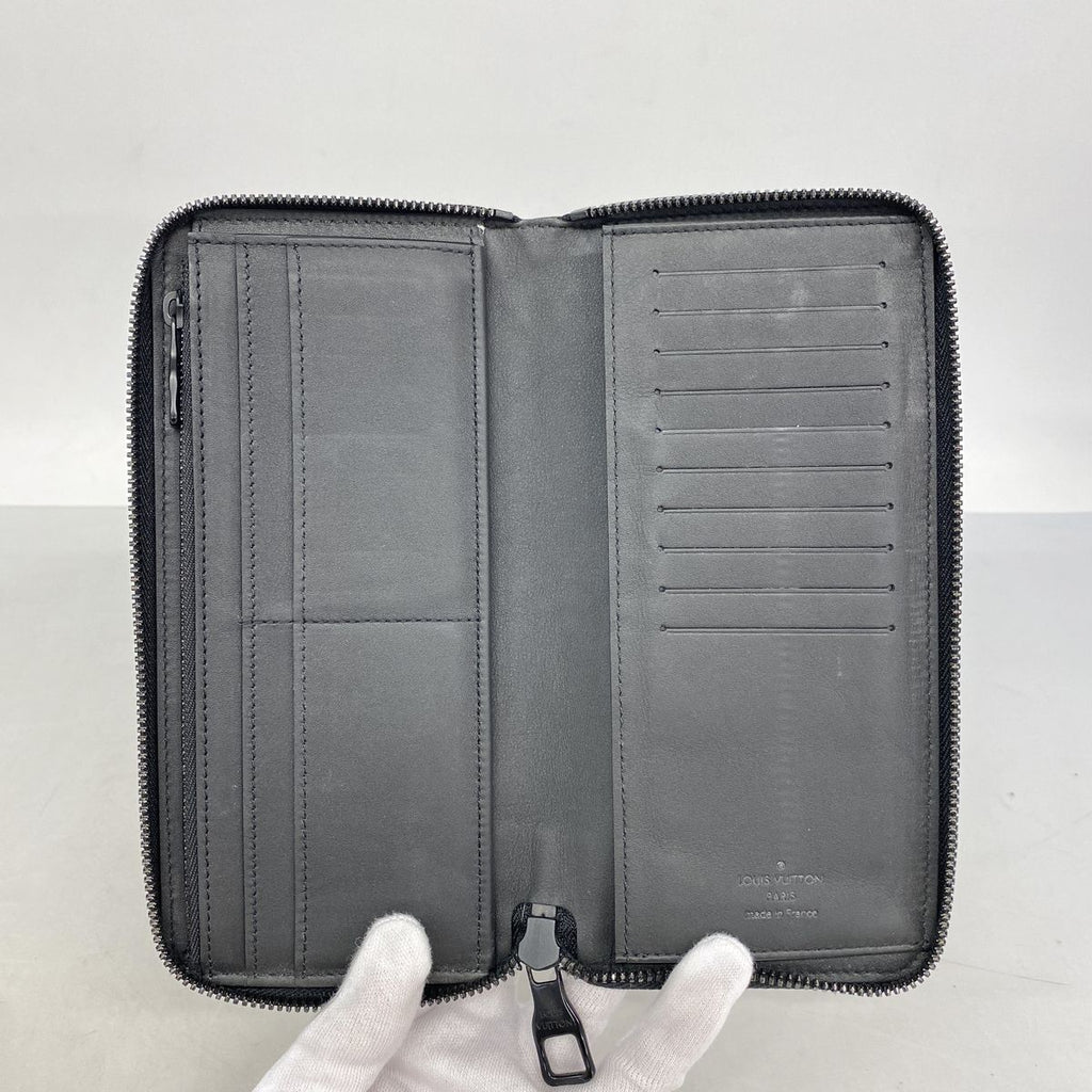 Louis Vuitton Wallet Monogram Taurillon Zippy Vertical Noir — view 3