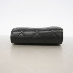 Chanel Trifold Wallet Quilted Caviar Leather Black Champagne Gold — view 2