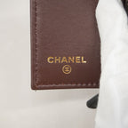Chanel Trifold Wallet Quilted Caviar Leather Black Champagne Gold — view 4
