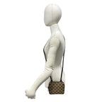 Gucci GG Logo Pattern Canvas Leather Mini Small Shoulder Bag Pochette Brown — view 2