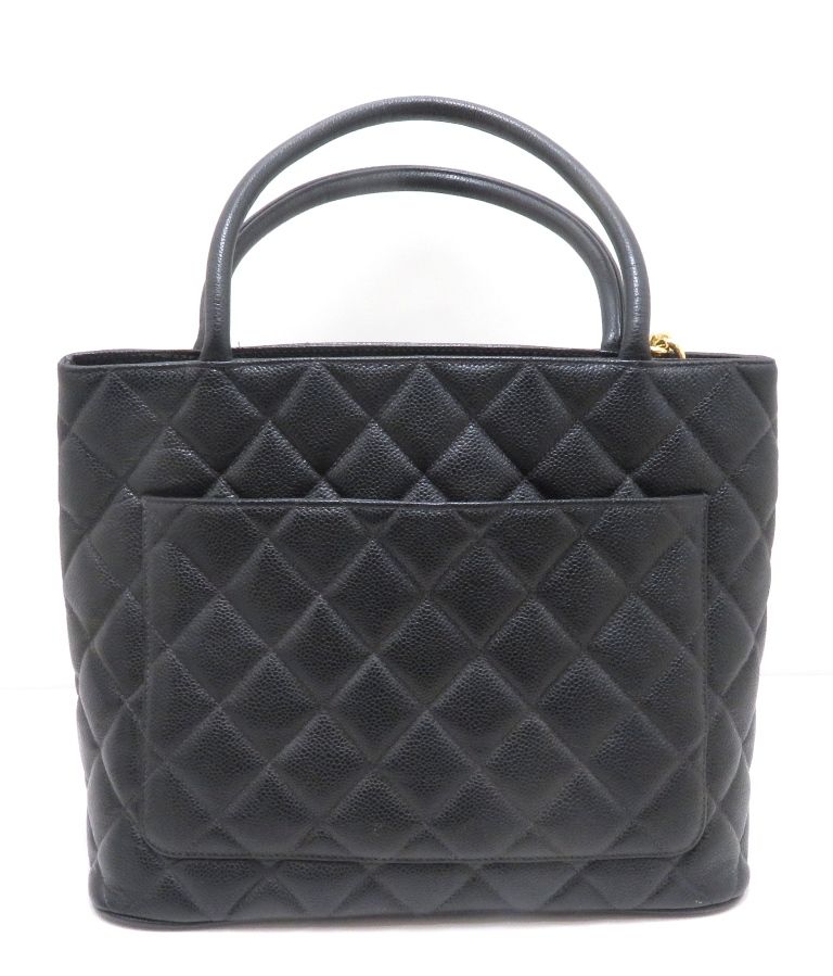Chanel Quilted Reissue Tote Bag Black Caviar Leather — view 3