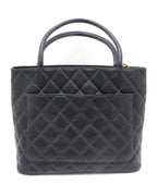 Chanel Quilted Reissue Tote Bag Black Caviar Leather — view 3