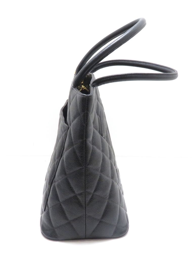 Chanel Quilted Reissue Tote Bag Black Caviar Leather — view 6