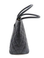 Chanel Quilted Reissue Tote Bag Black Caviar Leather — view 6
