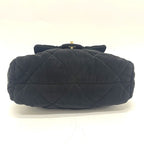 Chanel Shoulder Bag CC Logo Large Bowling Quilted Velvet Black — view 5