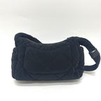 Chanel Shoulder Bag CC Logo Large Bowling Quilted Velvet Black — view 2