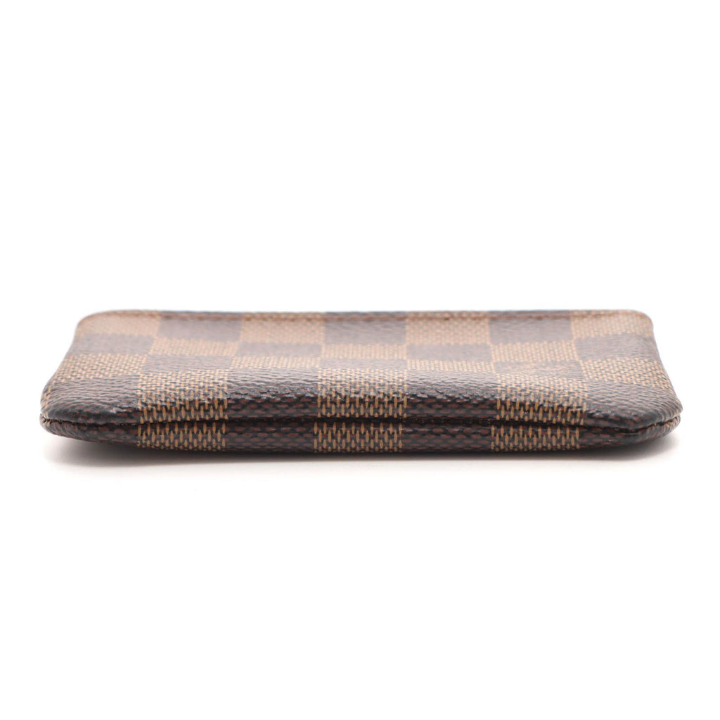 Louis Vuitton Pochette Cles Damier Key Case Leather Brown Key Holder — view 3