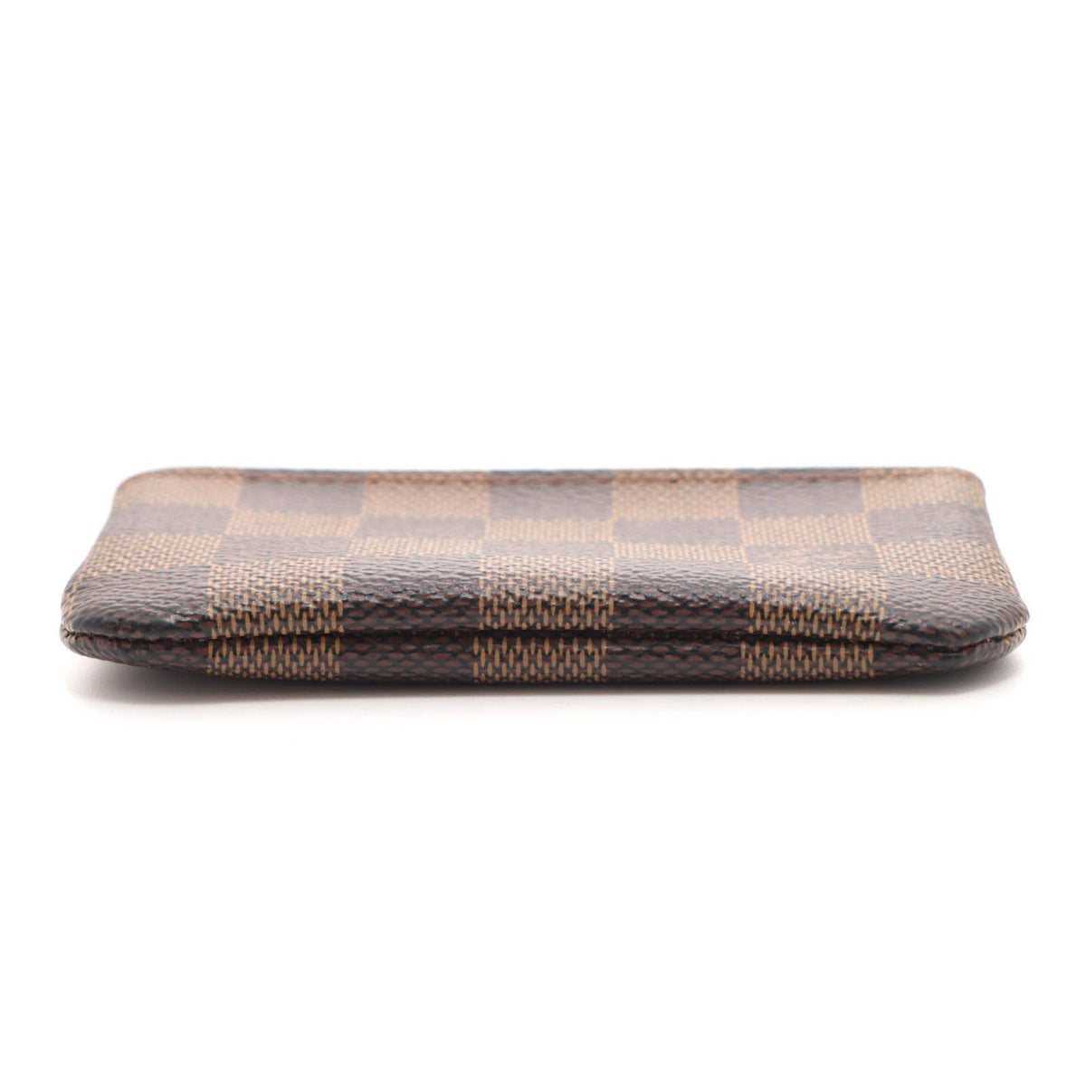 Louis Vuitton Pochette Cles Damier Key Case Leather Brown Key Holder — view 3