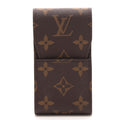 Louis Vuitton Etui Galet Monogram Case Leather Brown
