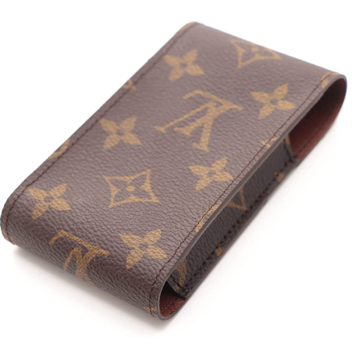 Louis Vuitton Etui Galet Monogram Case Leather Brown — view 4