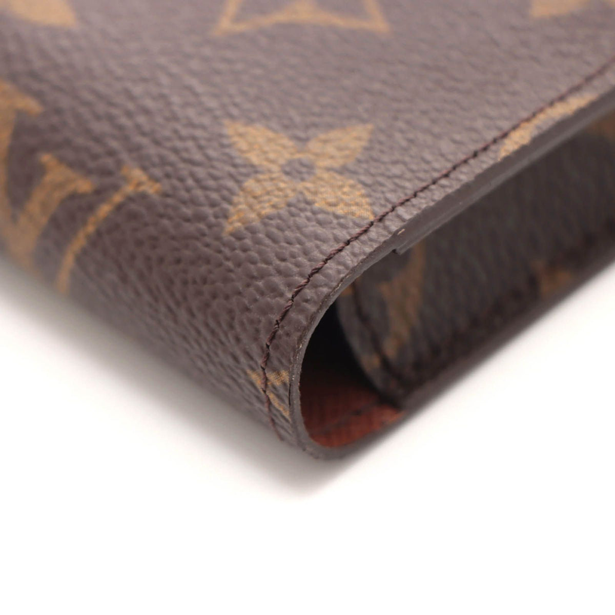 Louis Vuitton Etui Galet Monogram Case Leather Brown — view 5