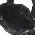 Chanel CC Logo Ribbon Bow 2-Way Black Velvet Tote Bag — view 7
