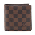 Louis Vuitton Portefeuille Marco Damier Bifold Wallet Leather Brown