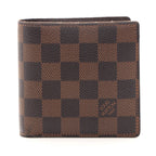 Louis Vuitton Portefeuille Marco Damier Bifold Wallet Leather Brown