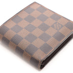 Louis Vuitton Portefeuille Marco Damier Bifold Wallet Leather Brown — view 4