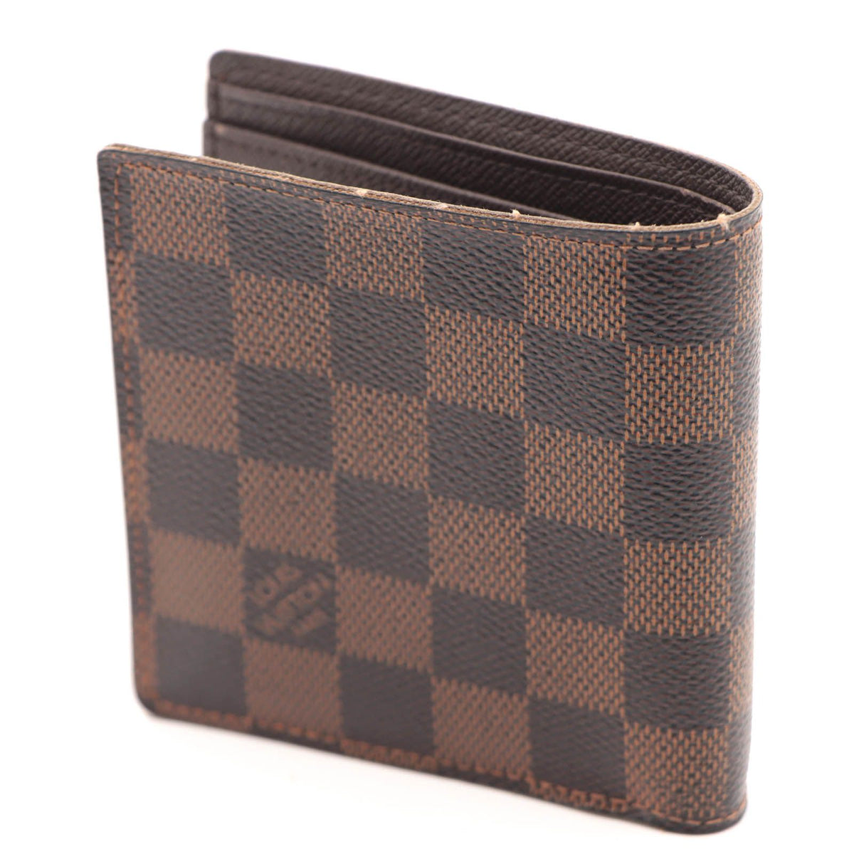 Louis Vuitton Portefeuille Marco Damier Bifold Wallet Leather Brown — view 2