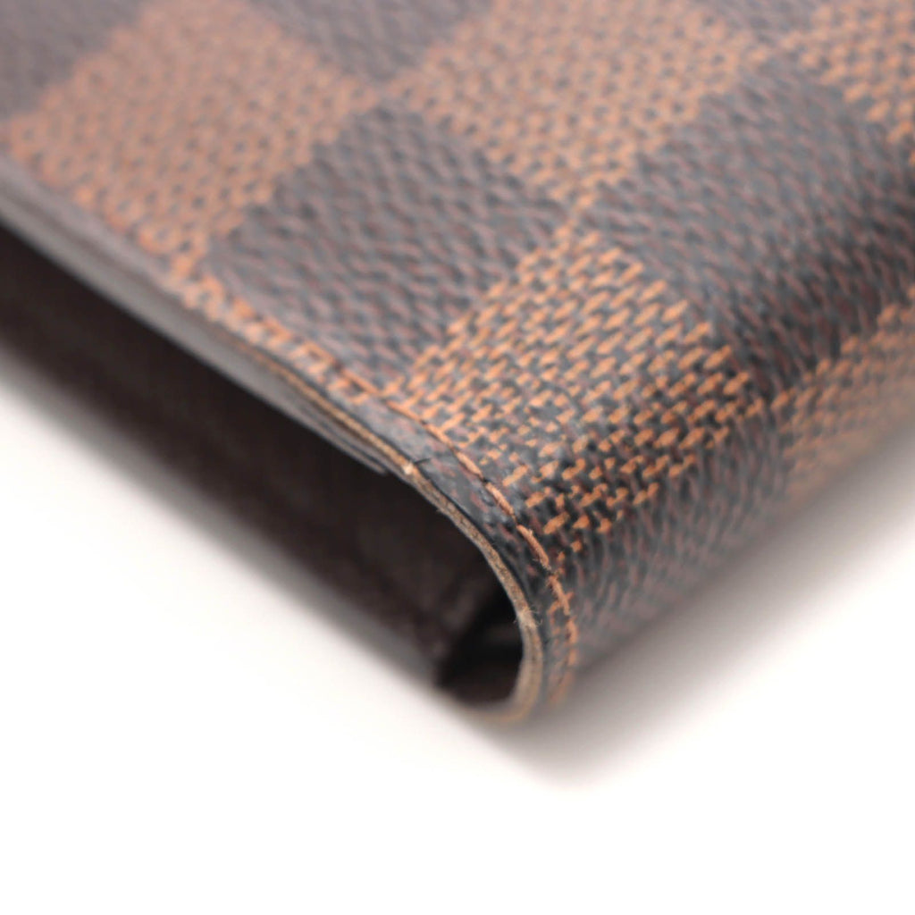 Louis Vuitton Portefeuille Marco Damier Bifold Wallet Leather Brown — view 7