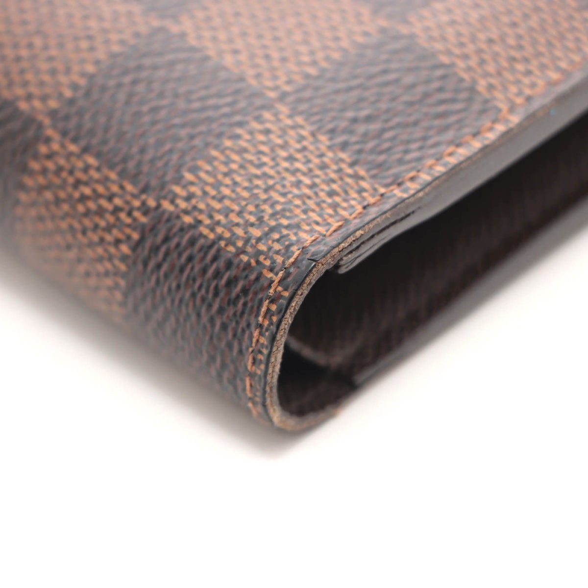Louis Vuitton Portefeuille Marco Damier Bifold Wallet Leather Brown — view 6