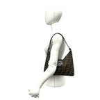 Fendi Vintage Zucca FF Logo Pattern Canvas Leather Shoulder Bag Brown — view 2