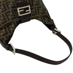 Fendi Vintage Zucca FF Logo Pattern Canvas Leather Shoulder Bag Brown — view 4