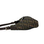Fendi Vintage Zucca FF Logo Pattern Canvas Leather Shoulder Bag Brown — view 5