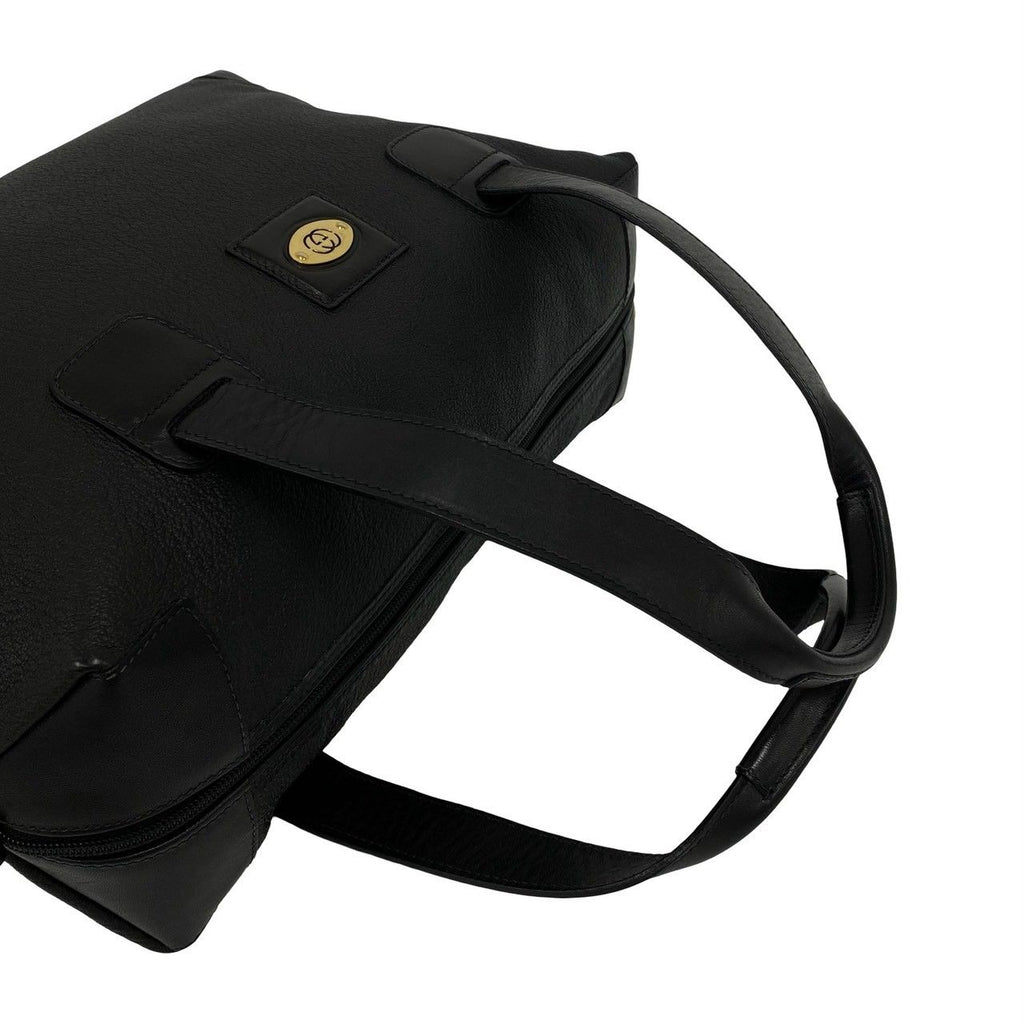 Gucci Vintage GG Logo Leather 2-Way Shoulder Bag Black — view 4