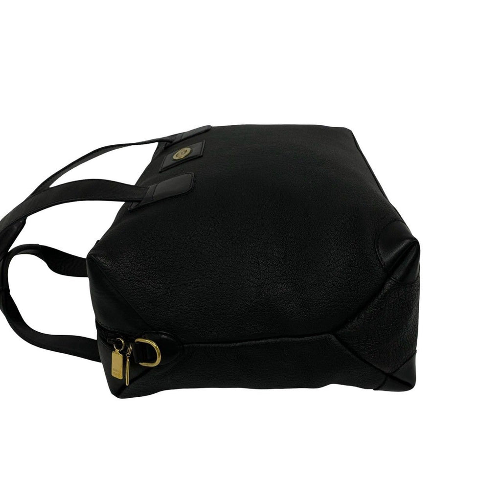 Gucci Vintage GG Logo Leather 2-Way Shoulder Bag Black — view 5