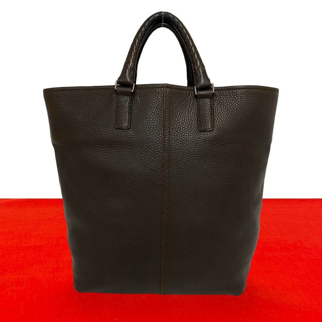 Bottega Veneta Intrecciato Leather Tote Bag Brown