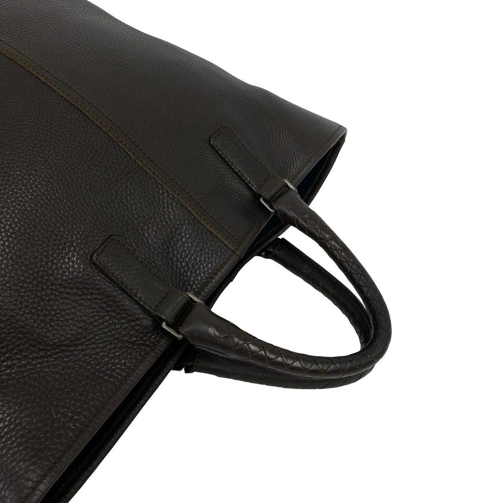 Bottega Veneta Intrecciato Leather Tote Bag Brown — view 4