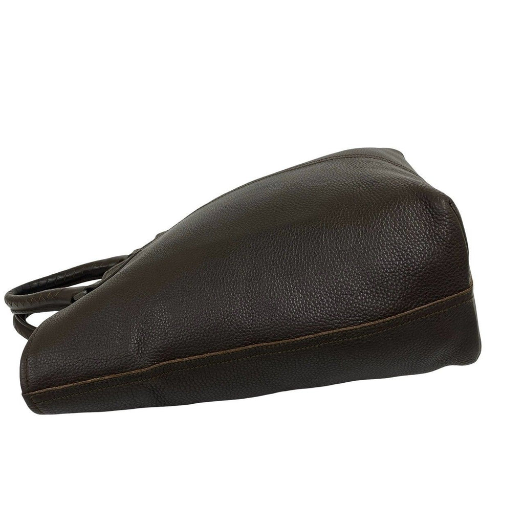 Bottega Veneta Intrecciato Leather Tote Bag Brown — view 5
