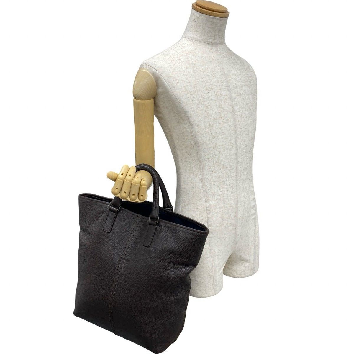 Bottega Veneta Intrecciato Leather Tote Bag Brown — view 2