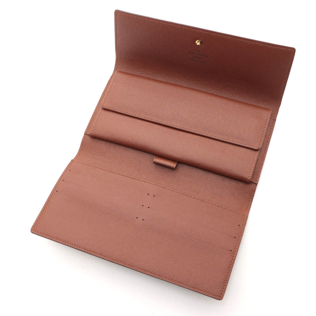 Louis Vuitton Porte Tresor International Monogram Wallet Leather Brown — view 6