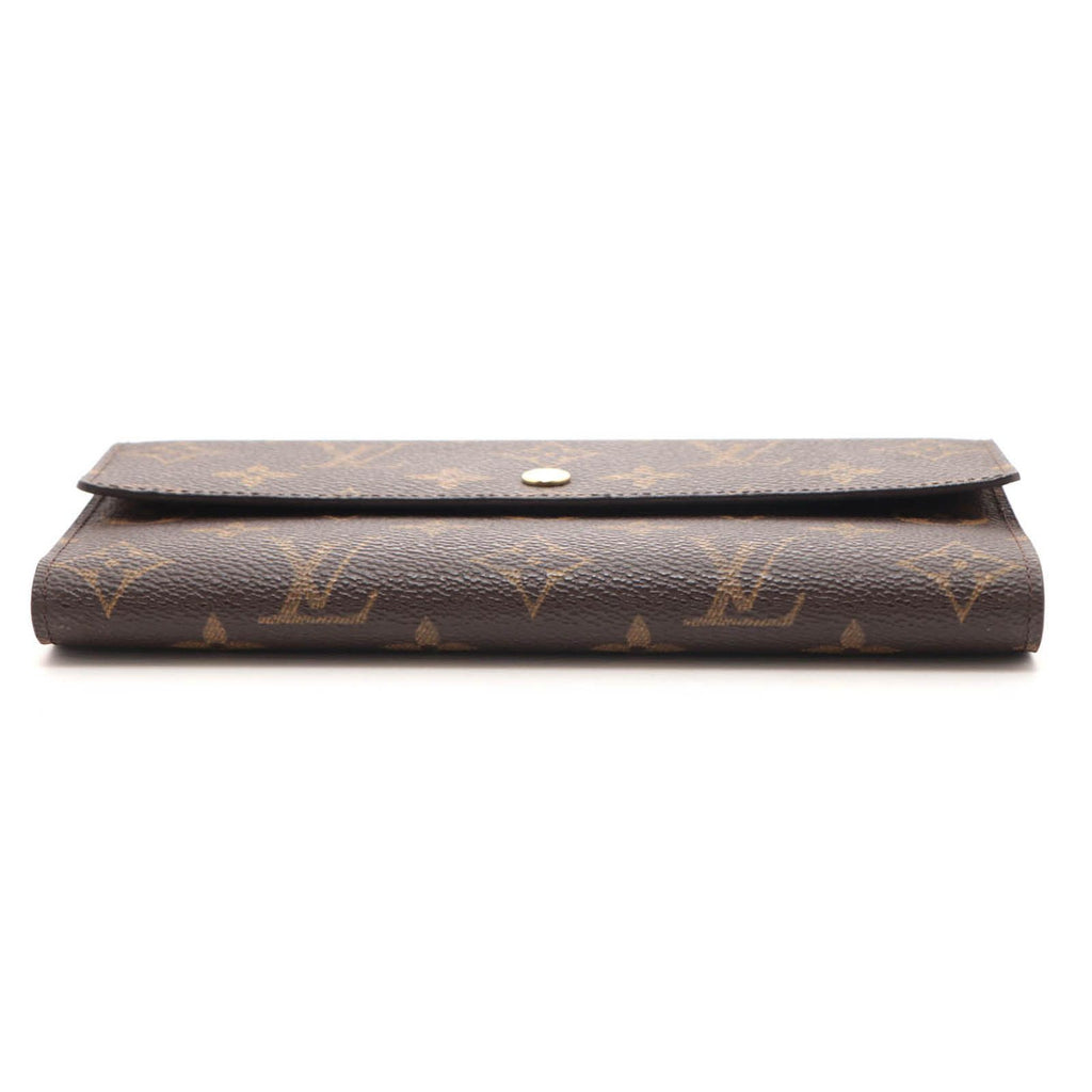 Louis Vuitton Porte Tresor International Monogram Wallet Leather Brown — view 3