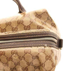 Gucci GG Crystal Crest Boston Bag Leather Beige Dark Brown — view 7