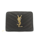 Saint Laurent Paris Matelasse Compact Zip Wallet Around Bifold Coin Purse