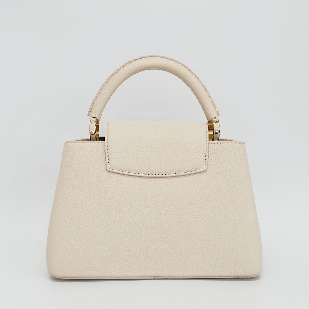 Louis Vuitton Capucines BB 2-Way Shoulder Bag Quartz Taurillon Leather White — view 2