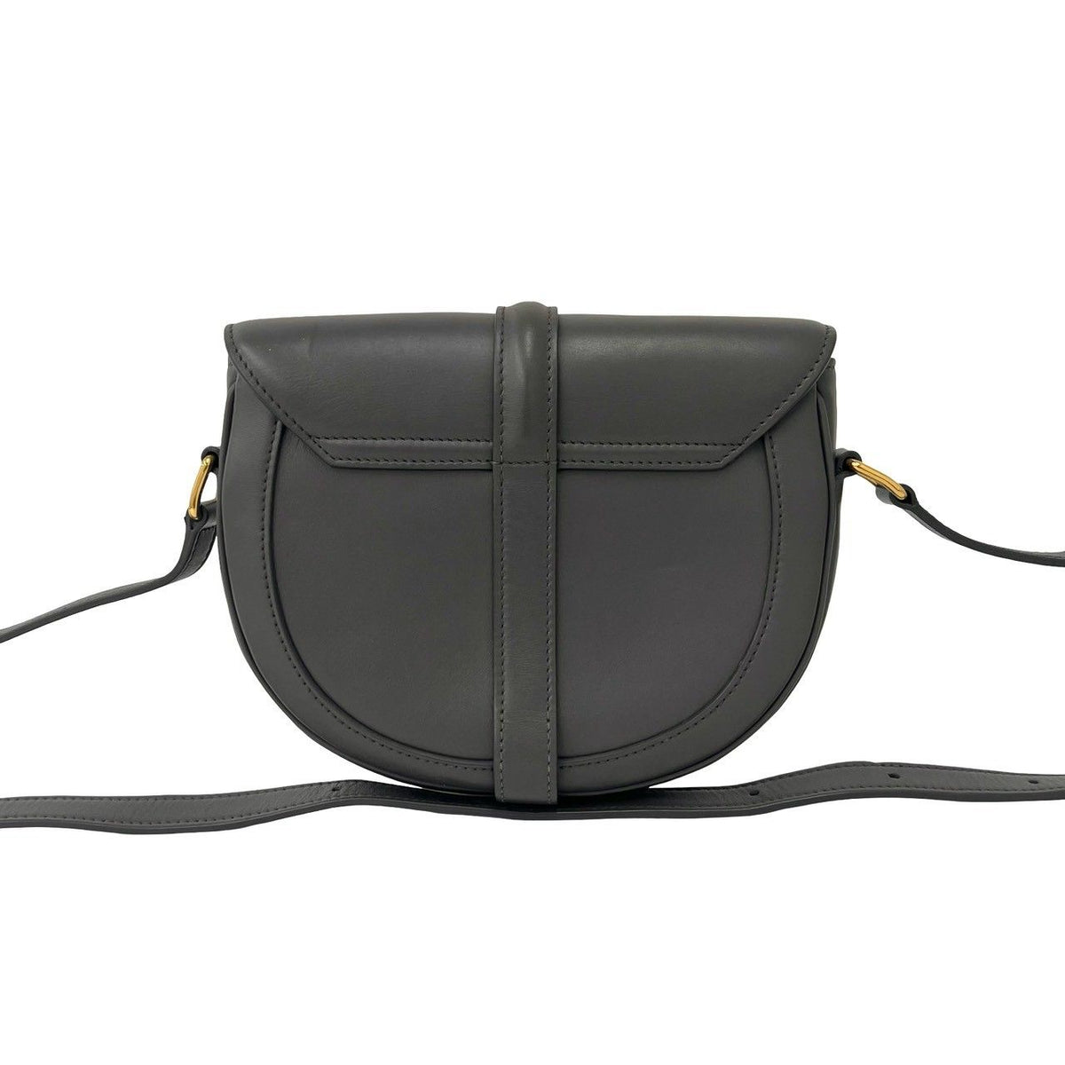 Celine 16 Saise Besace Logo Leather Mini Shoulder Bag Pochette Gray — view 3