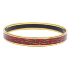 Hermes Bangle Enamel PM Metal Gold Red Cloisonne Bracelet — view 4