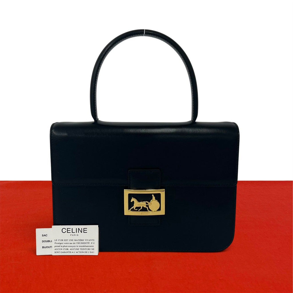 Celine Carriage Leather One Handbag Mini Tote Black
