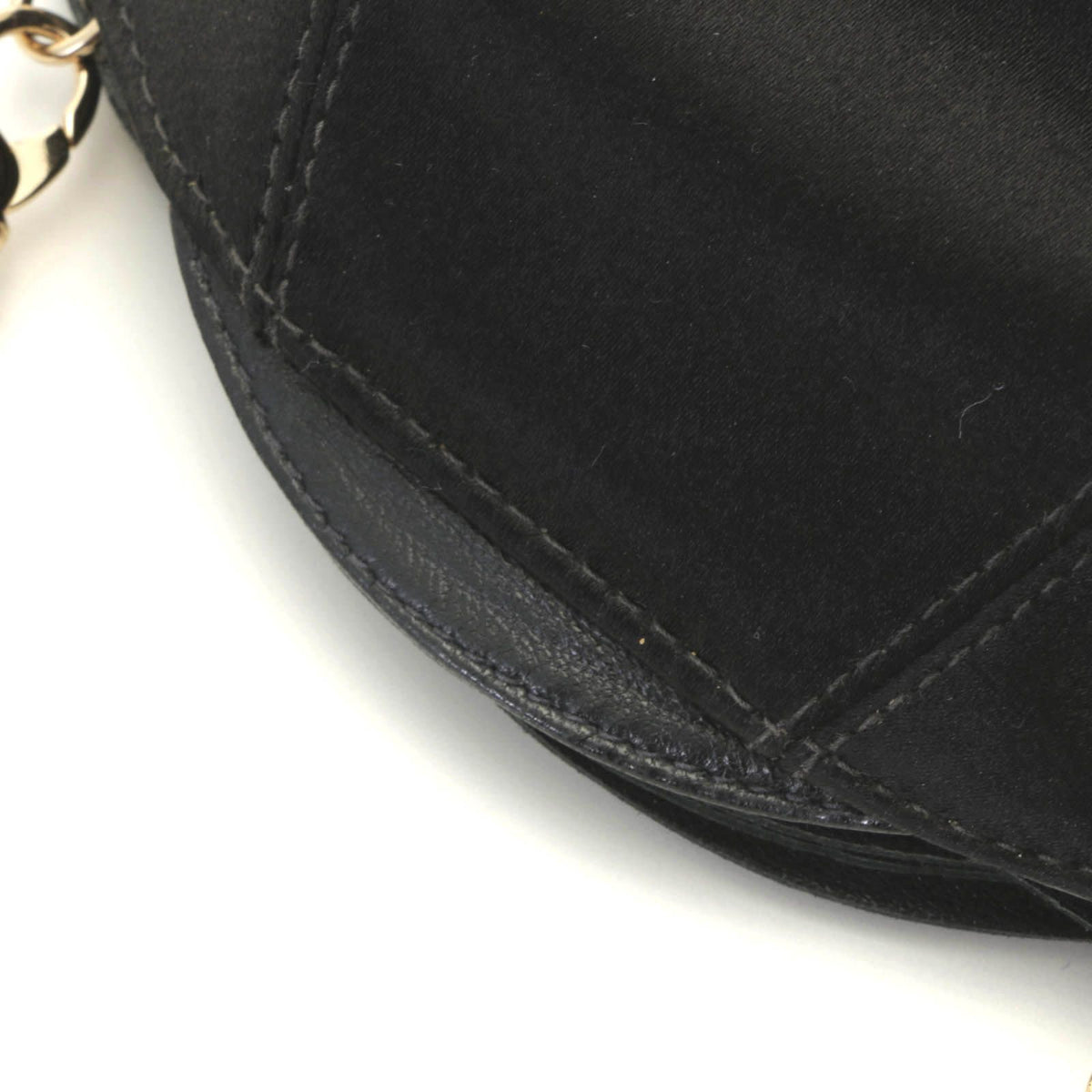 Chanel Handbag Camellia Black Gold Lambskin Satin — view 7