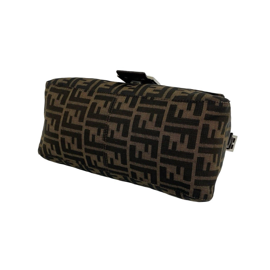 Fendi Vintage Mamma Bucket Zucca FF Logo Pattern Canvas Leather Shoulder Bag — view 8