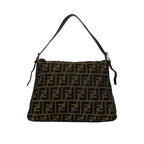 Fendi Vintage Mamma Bucket Zucca FF Logo Pattern Canvas Leather Shoulder Bag — view 3