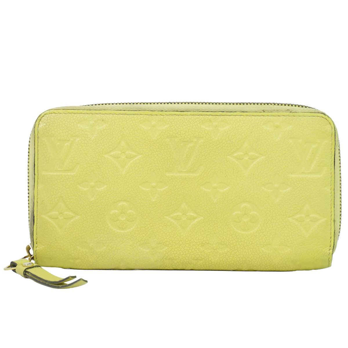 Louis Vuitton LV Zippy Wallet Monogram Empreinte Leather Citrine Yellow