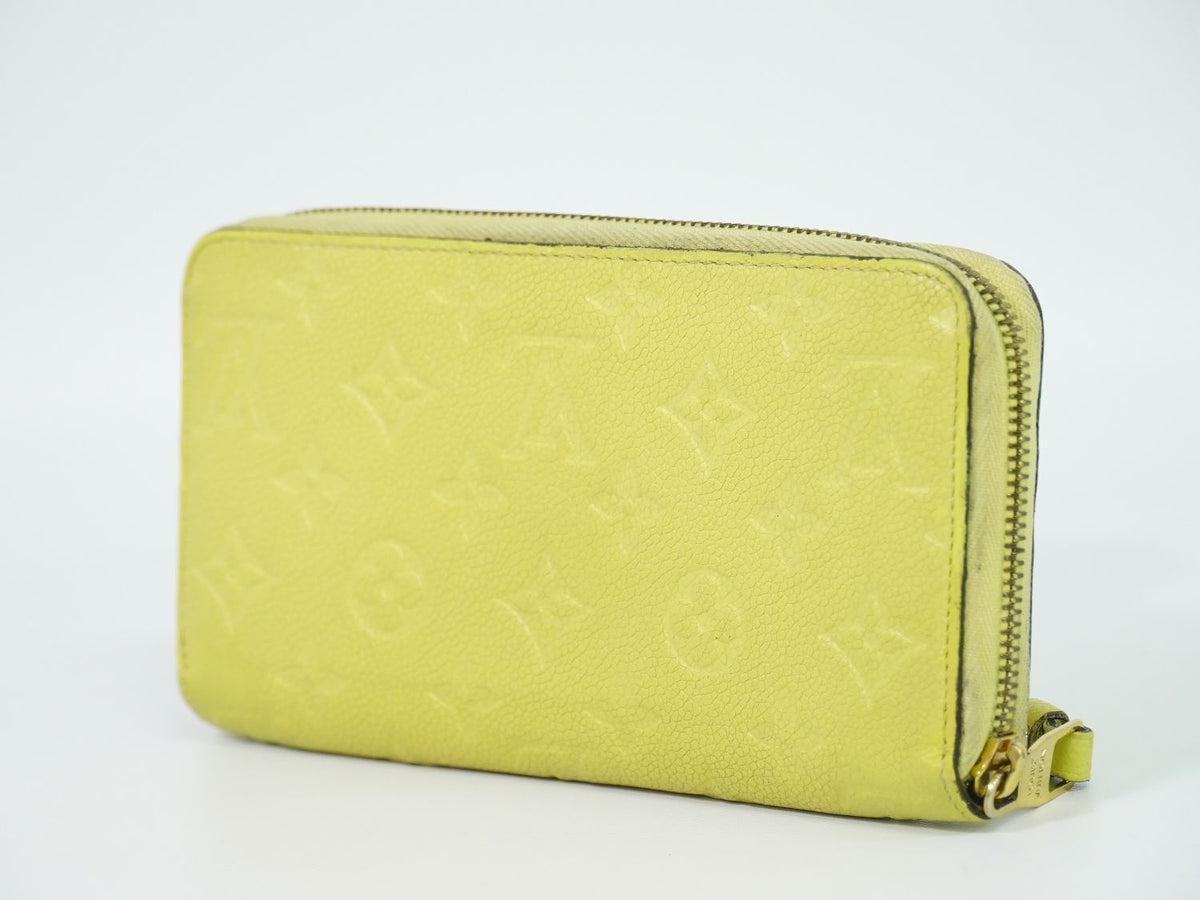 Louis Vuitton LV Zippy Wallet Monogram Empreinte Leather Citrine Yellow — view 2