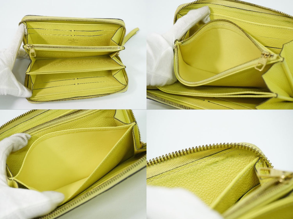 Louis Vuitton LV Zippy Wallet Monogram Empreinte Leather Citrine Yellow — view 7